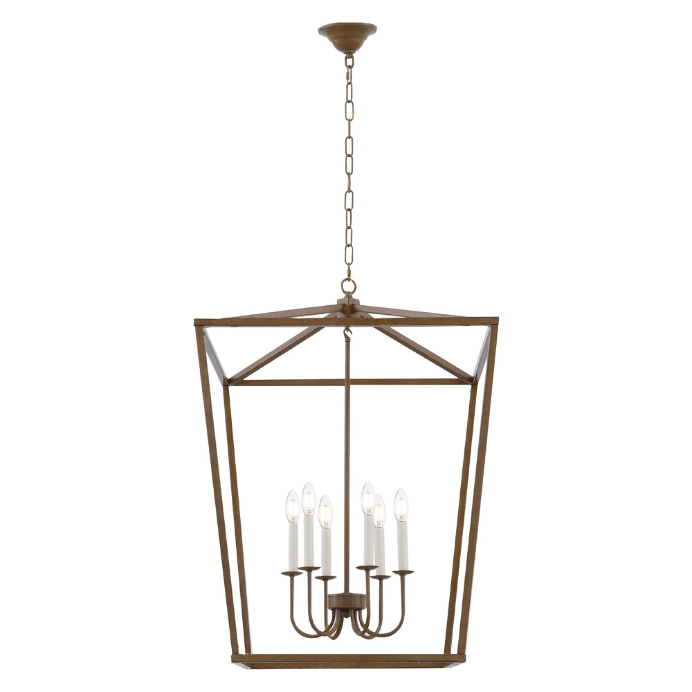 Elegant Maddox 1-Light Pendant - Gold, L 24" (LD6008D24G)