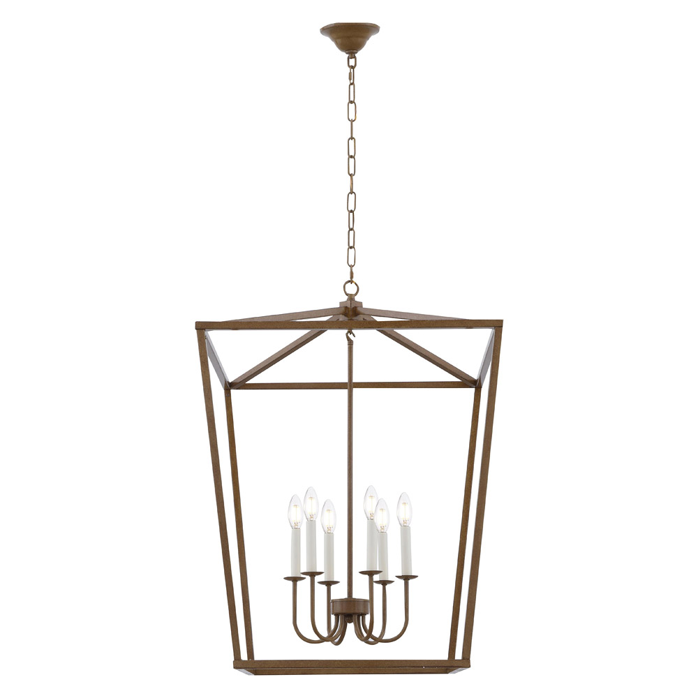 Elegant Maddox 1-Light Pendant - Gold, L 24" (LD6008D24G)