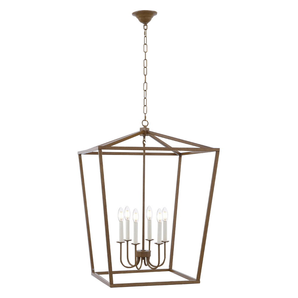 Elegant Maddox 1-Light Pendant - Gold, L 24" (LD6008D24G)