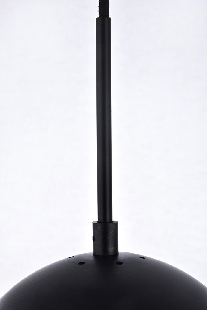 Elegant Pendant Light - Black/Glass Matte, L 8" (LD6026)