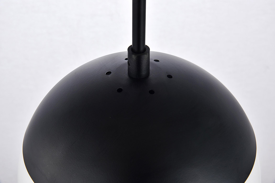 Elegant Pendant Light - Black/Glass Matte, L 8" (LD6026)