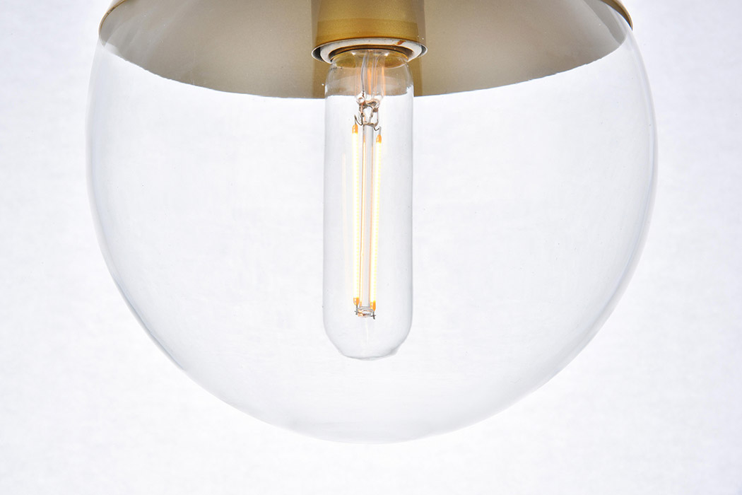 Elegant Pendant Light - Brass, L 8" (LD6031BR)