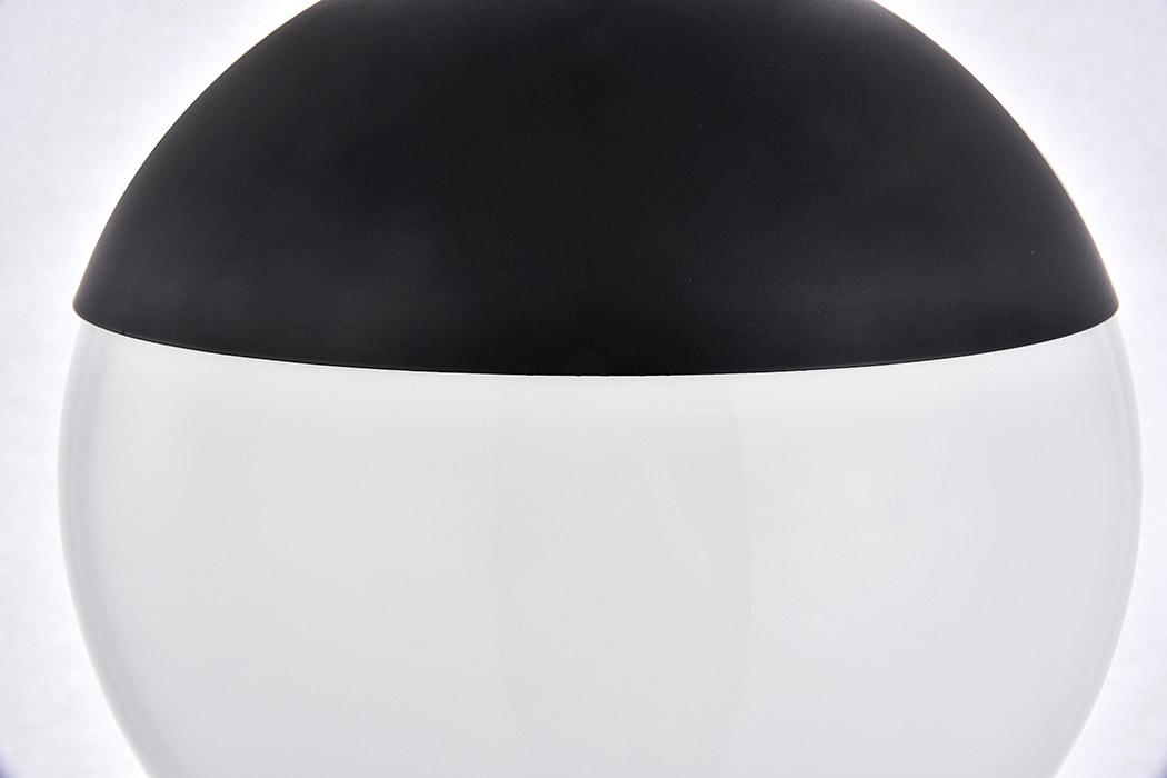 Elegant Pendant Light - Black/Glass Matte, L 10" (LD6032BK)