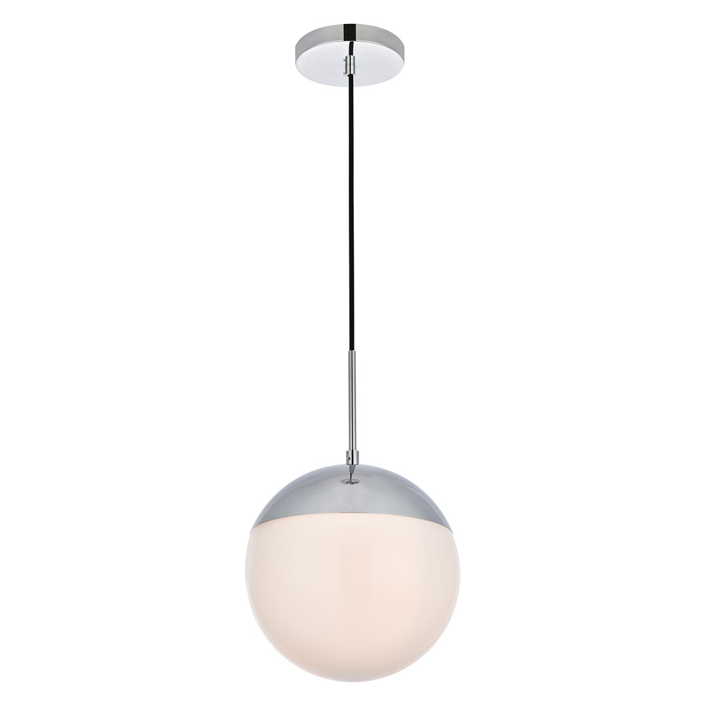 Elegant Pendant Light - Chrome/Glass Matte, L 10" (LD6034C)