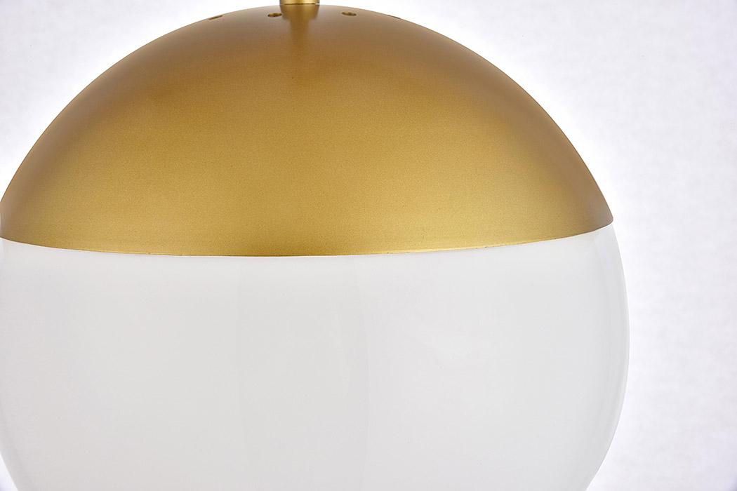 Elegant Pendant Light - Brass/Glass Matte, L 10" (LD6036BR)