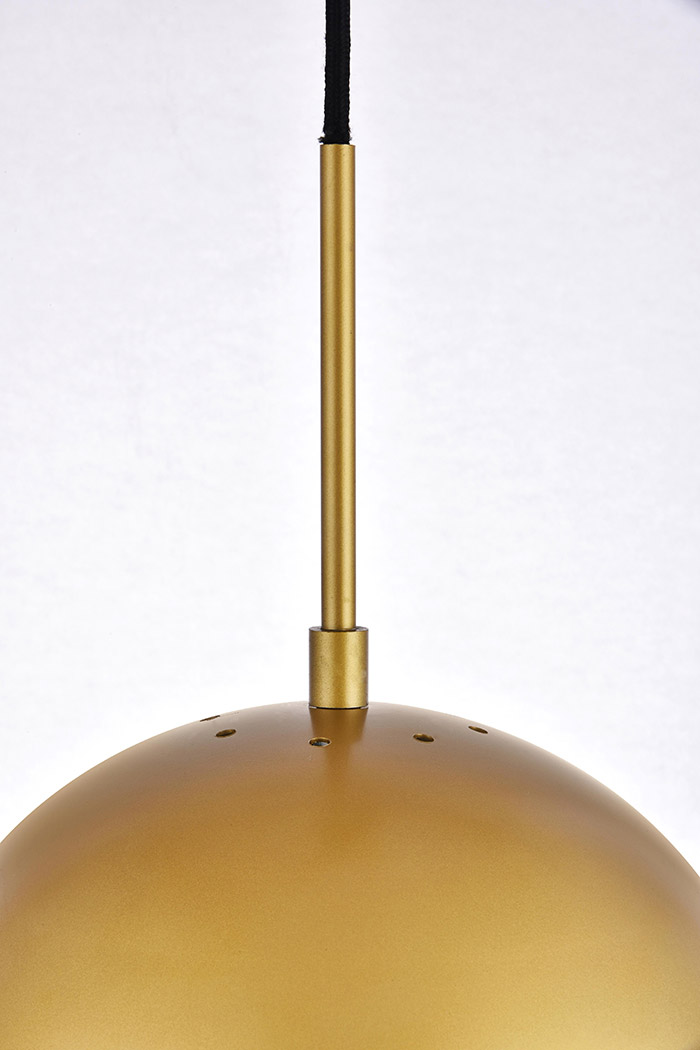 Elegant Pendant Light - Brass/Glass Matte, L 10" (LD6036BR)