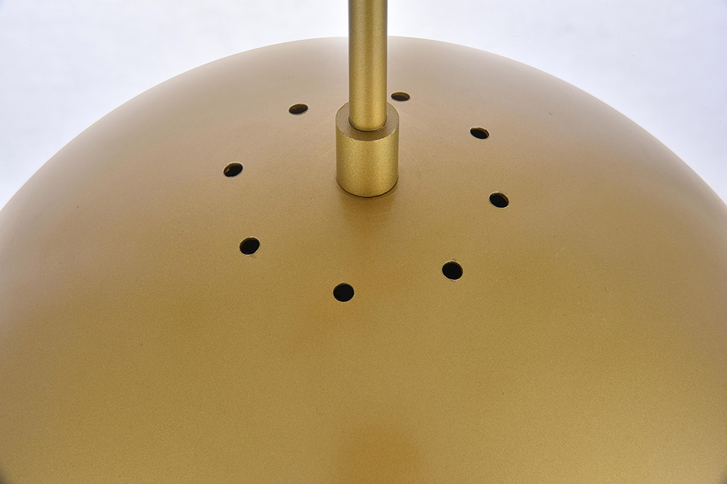 Elegant Pendant Light - Brass/Glass Matte, L 12" (LD6042BR)