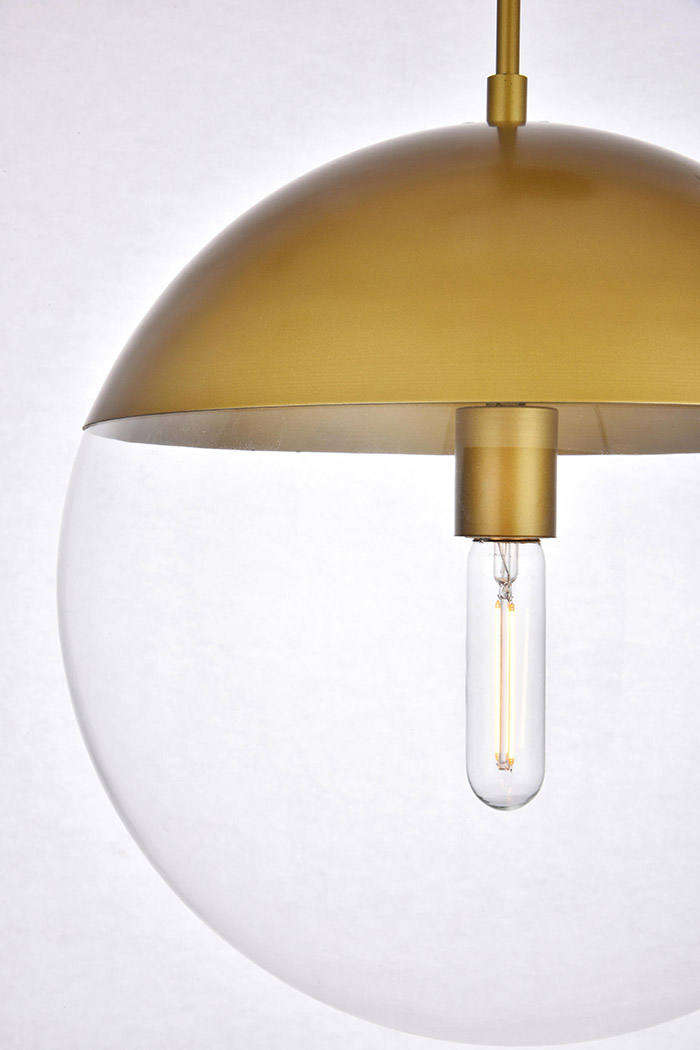 Elegant Pendant Light - Brass, L 14" (LD6049BR)