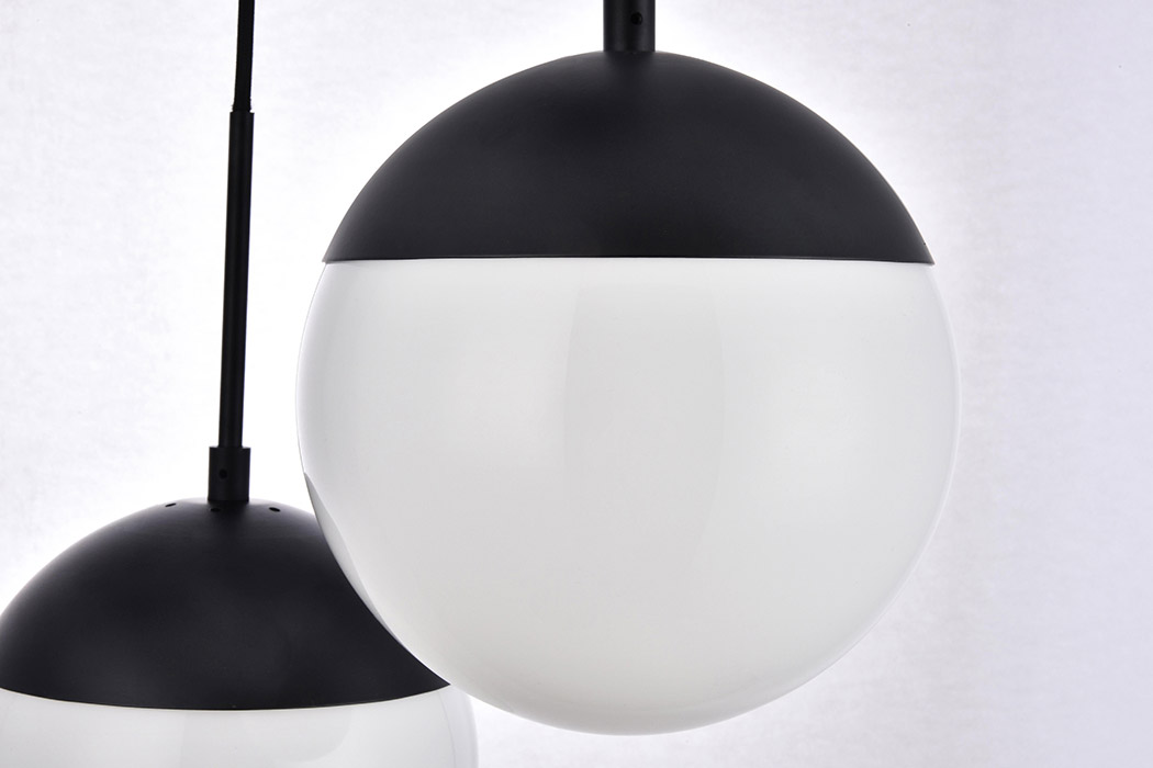 Elegant Pendant Light - Black/Glass Matte (LD6068BK)