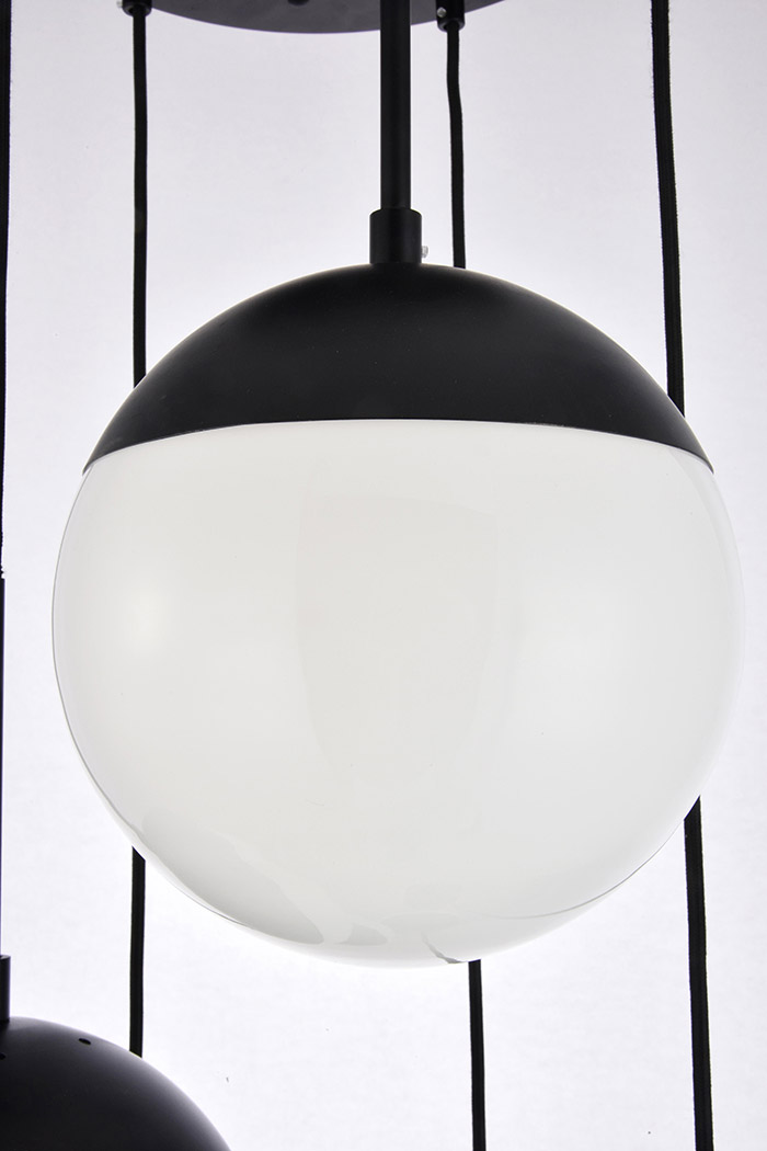 Elegant Pendant Light - Black/Glass Matte (LD6074BK)