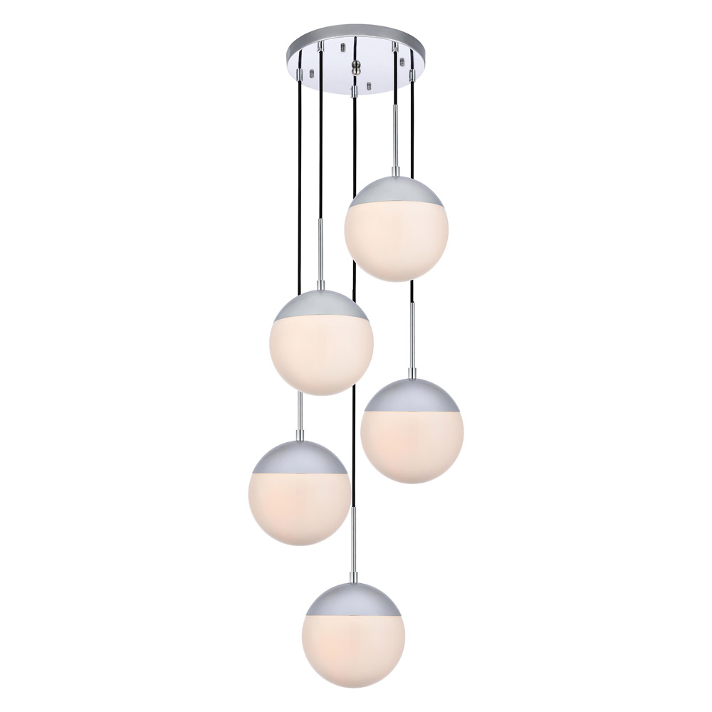 Elegant Pendant Light - Chrome/Glass Matte (LD6076C)