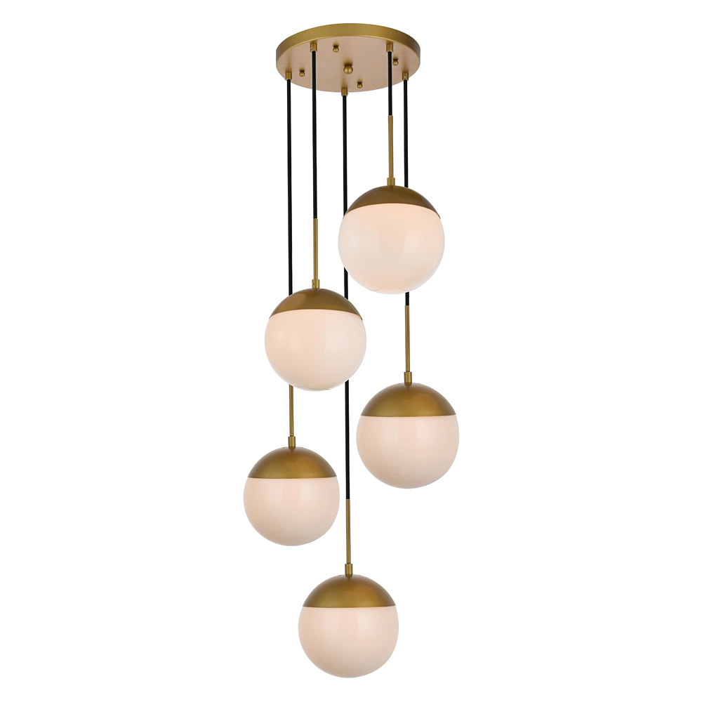 Elegant Pendant Light - Brass/Glass Matte (LD6078BR)