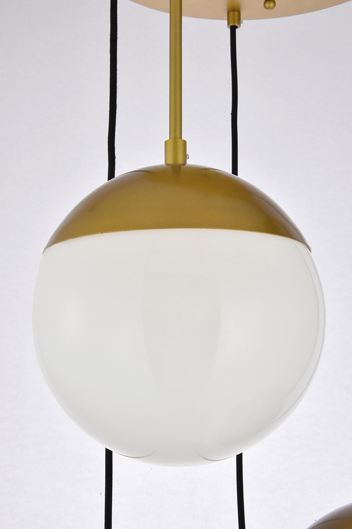 Elegant Pendant Light - Brass/Glass Matte (LD6078BR)