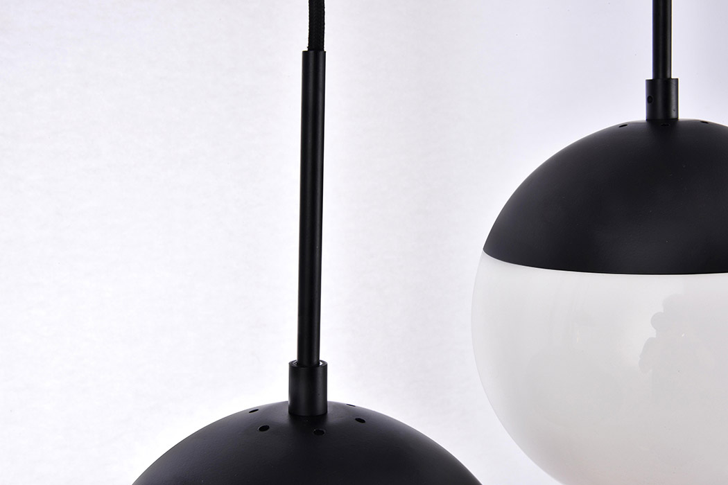 Elegant Pendant Light - Black/Glass Matte (LD6080BK)