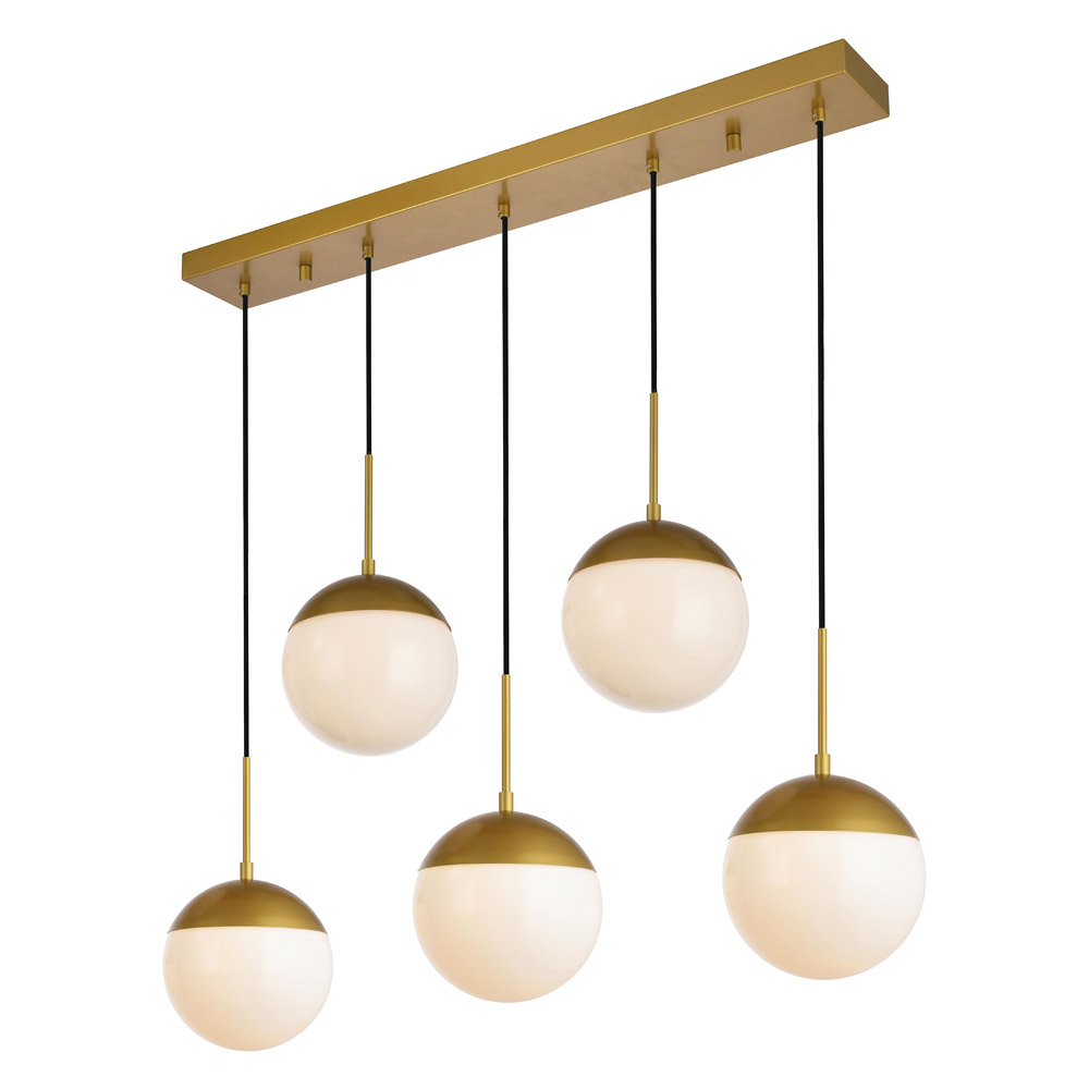 Elegant Pendant Light - Brass/Glass Matte (LD6084BR)