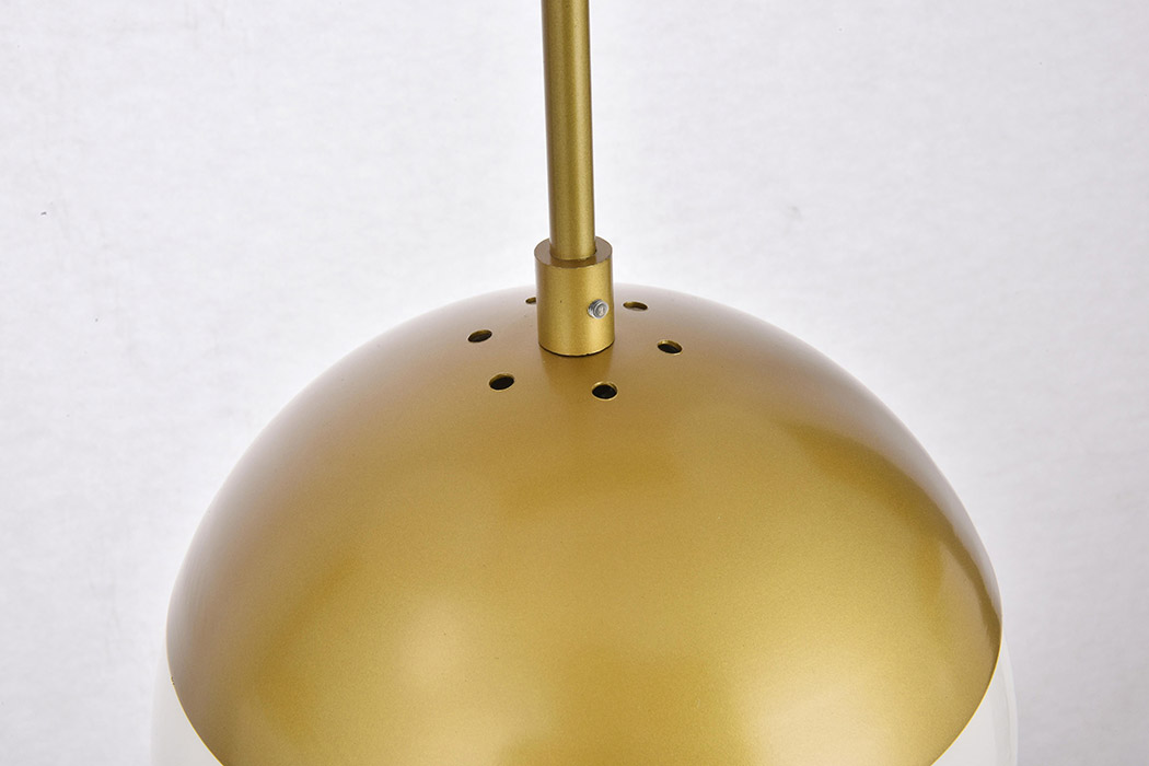 Elegant Pendant Light - Brass/Glass Matte (LD6084BR)