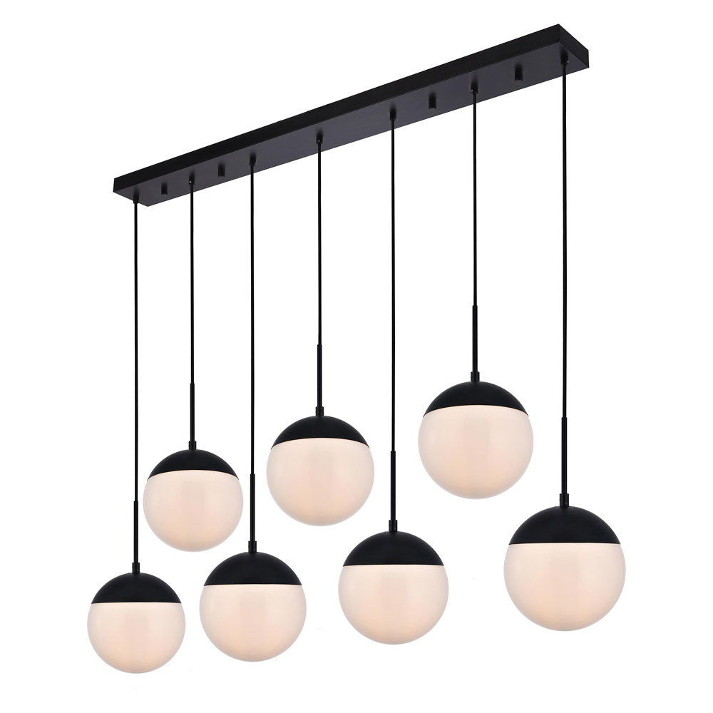 Elegant Pendant Light - Black/Glass Matte (LD6086BK)