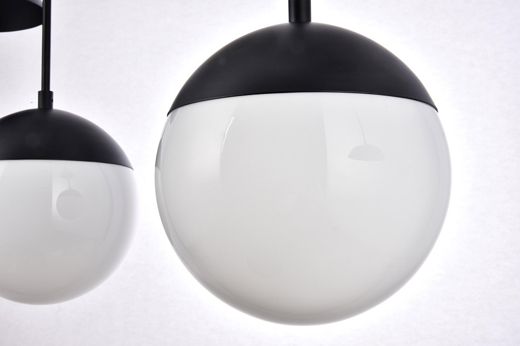 Elegant Pendant Light - Black/Glass Matte (LD6086BK)