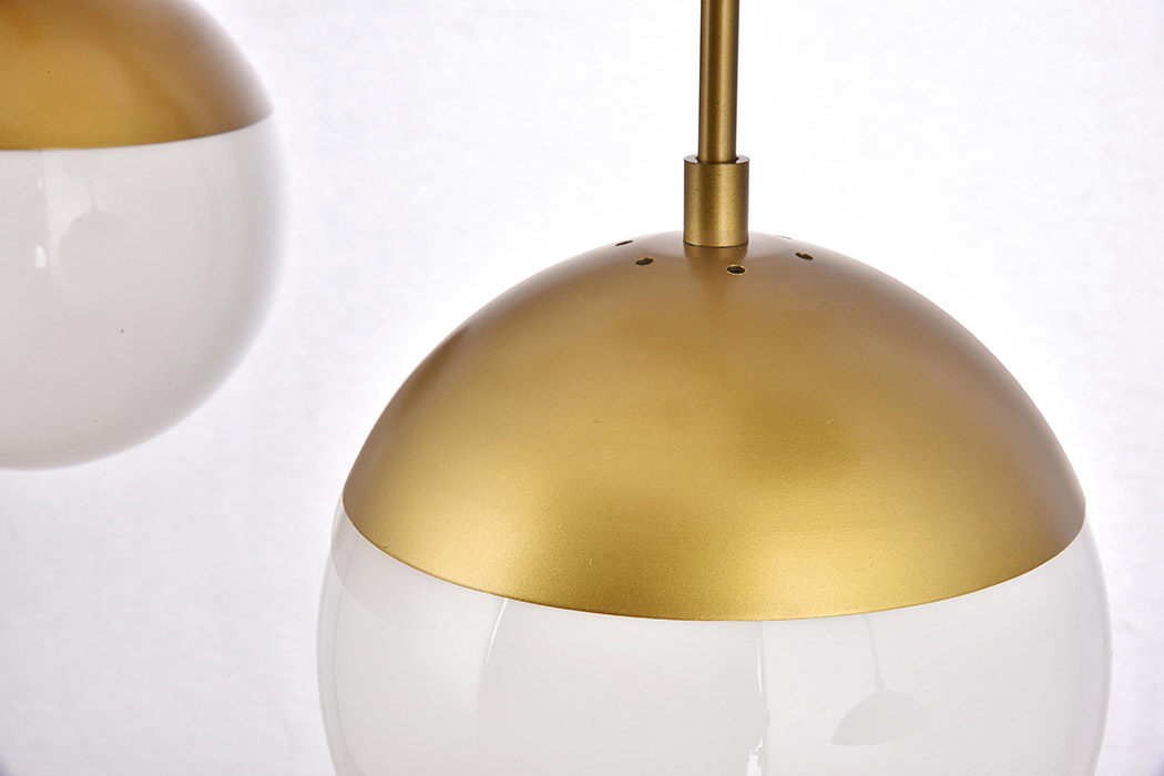 Elegant Pendant Light - Brass/Glass Matte (LD6090BR)