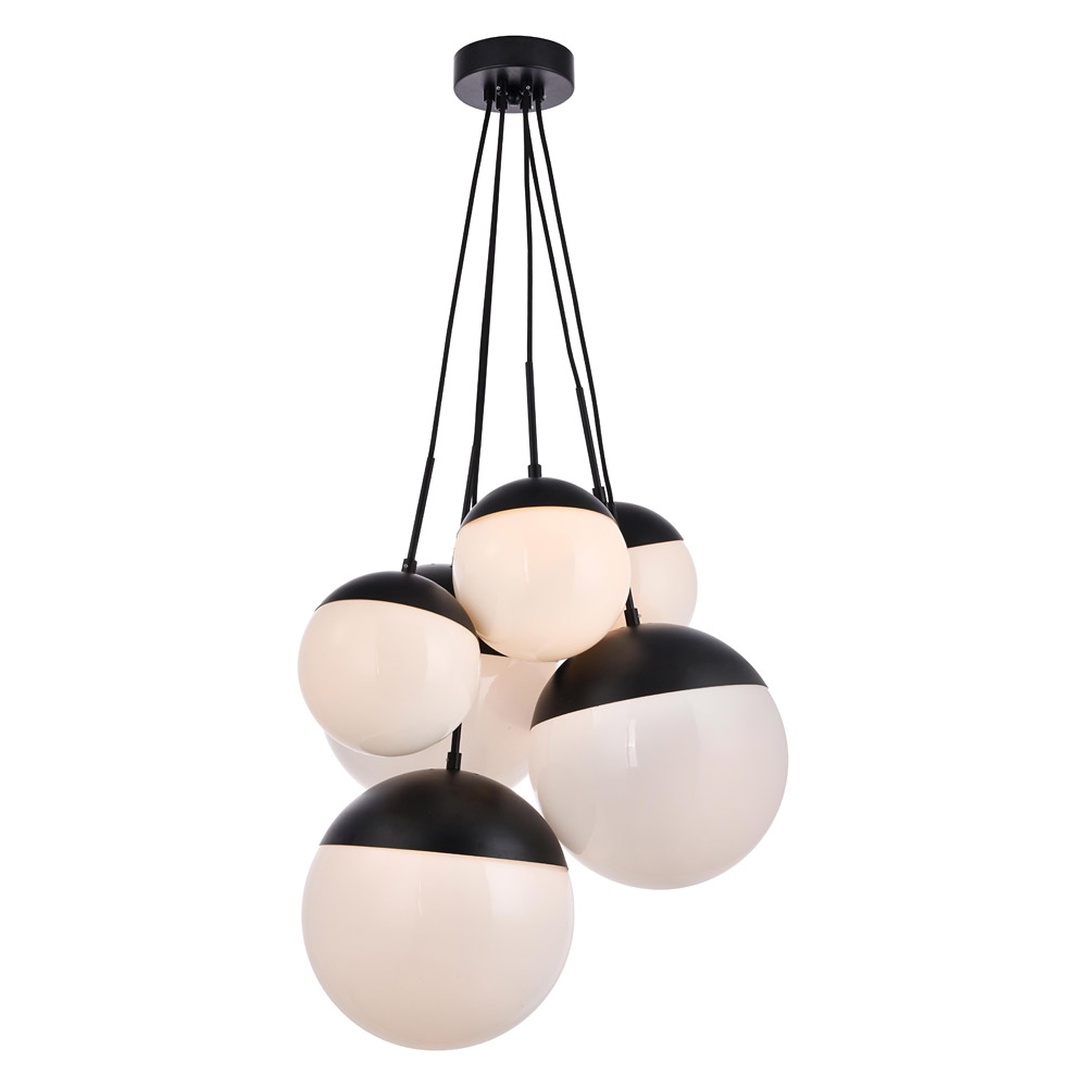 Elegant Pendant Light - Black/Glass Matte (LD6092BK)