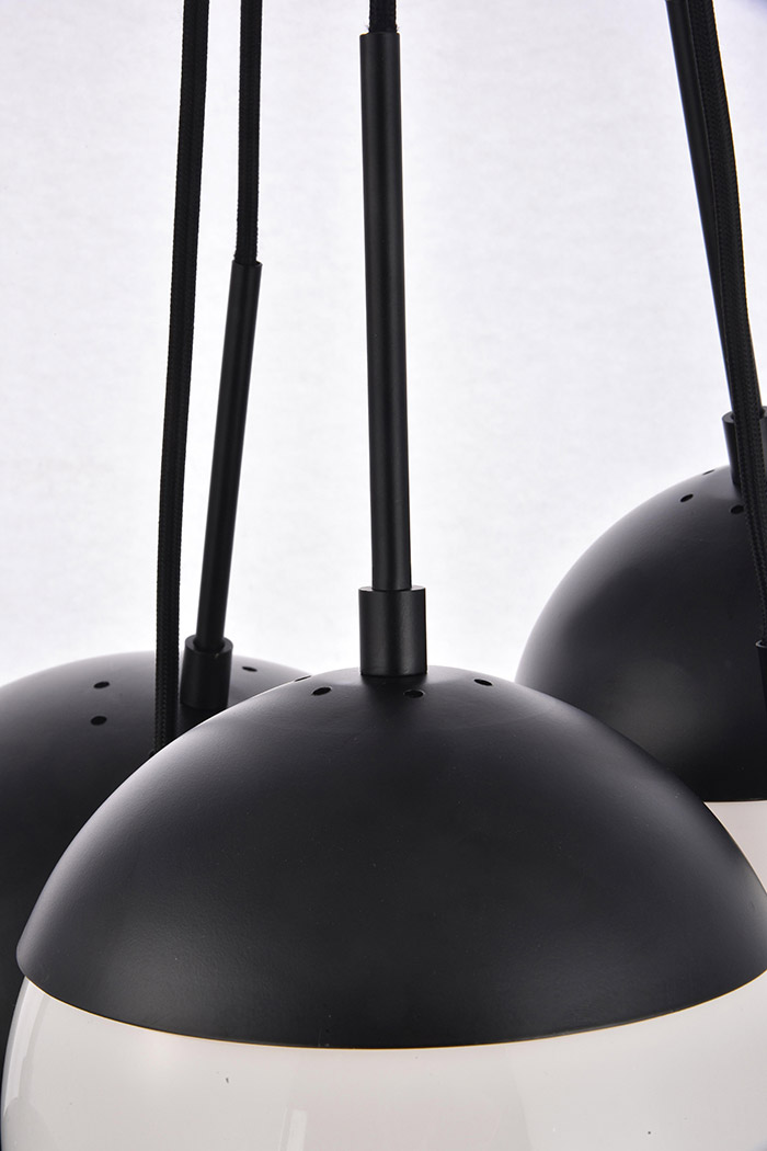 Elegant Pendant Light - Black/Glass Matte (LD6092BK)