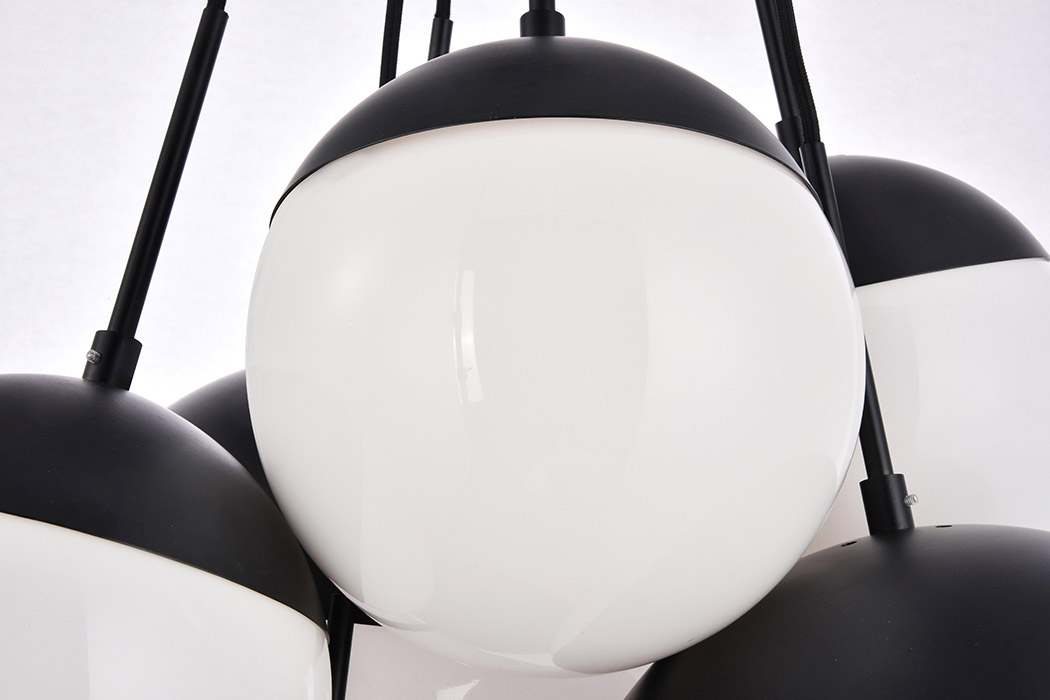 Elegant Pendant Light - Black/Glass Matte (LD6092BK)