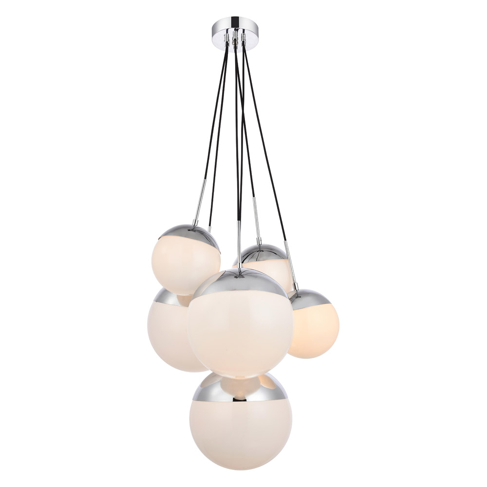 Elegant Pendant Light - Chrome/Glass Matte (LD6094C)