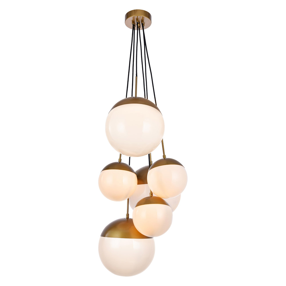 Elegant Pendant Light - Brass/Glass Matte (LD6096BR)