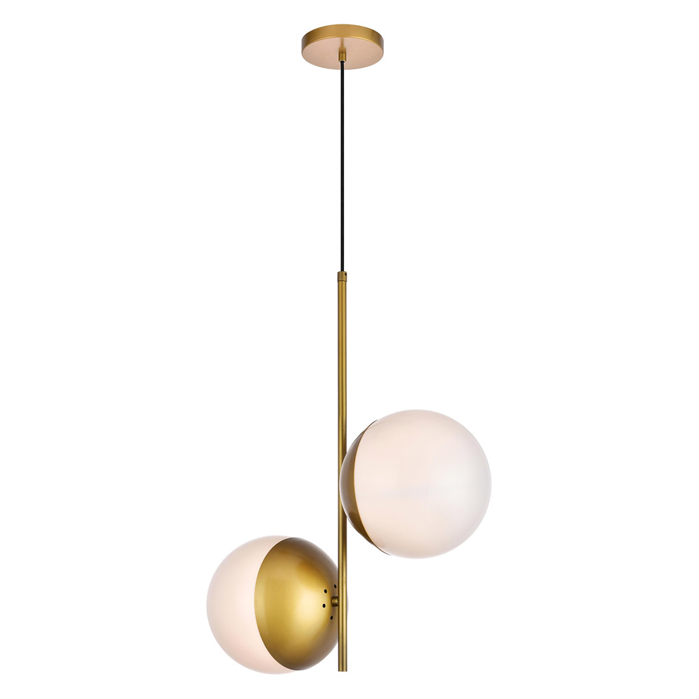 Elegant Pendant Light - Brass/Glass Matte (LD6120BR)