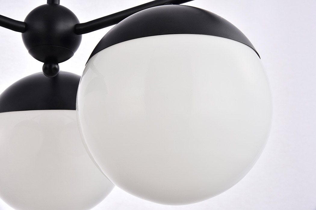 Elegant Pendant Light - Black/Glass Matte (LD6128BK)