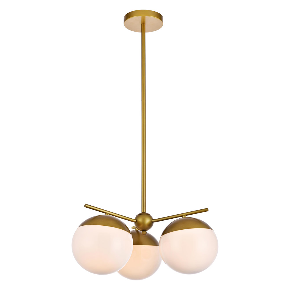 Elegant Pendant Light - Brass/Glass Matte (LD6132BR)