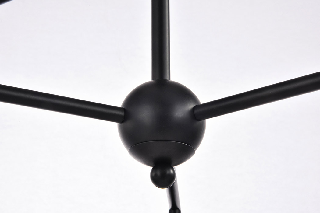 Elegant Pendant Light - Black/Glass Matte (LD6140BK)