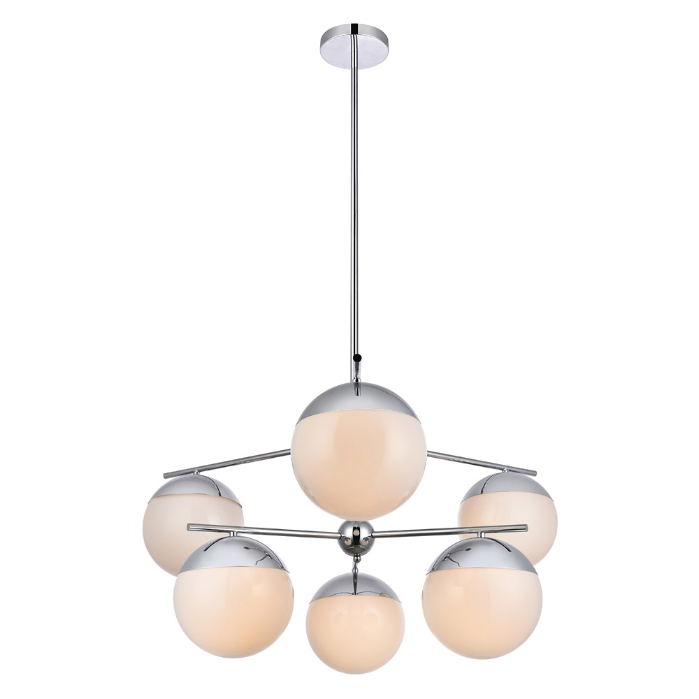 Elegant Pendant Light - Chrome/Glass Matte (LD6142C)