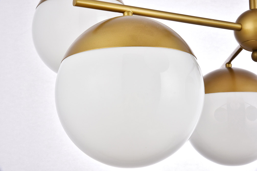 Elegant Pendant Light - Brass/Glass Matte (LD6144BR)