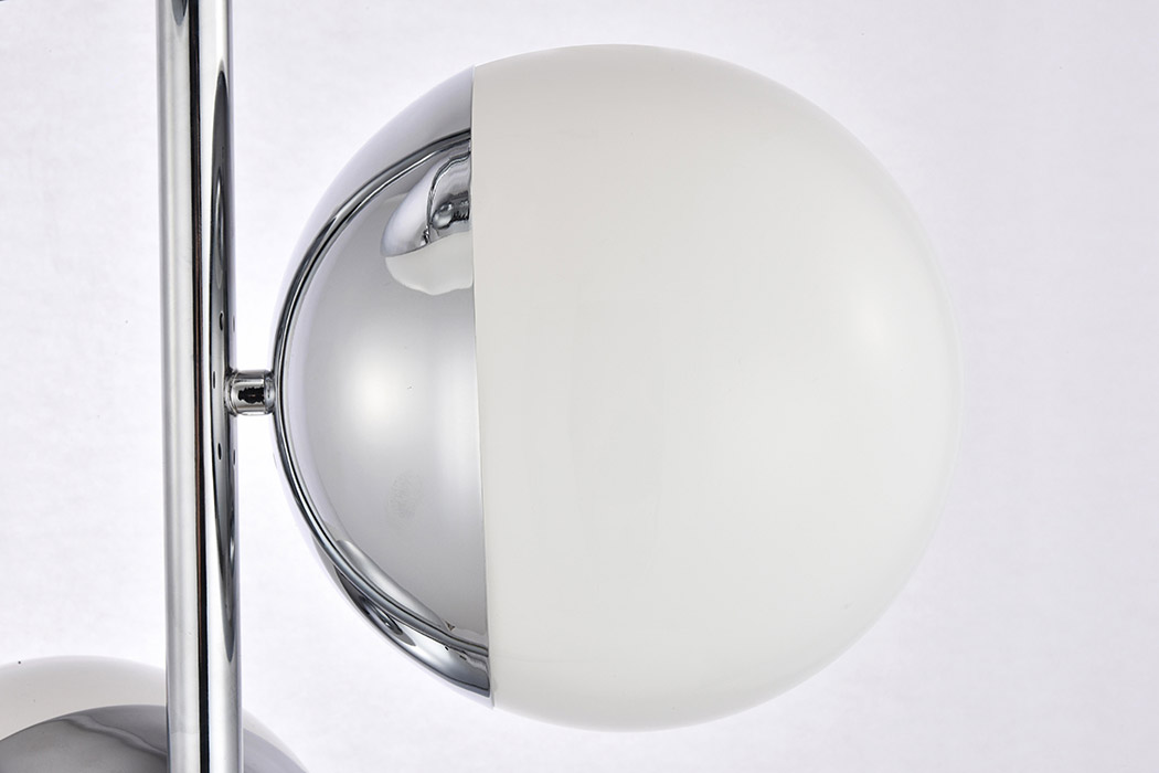 Elegant LED Floor Lamp - Chrome/Glass Matte (LD6160C)