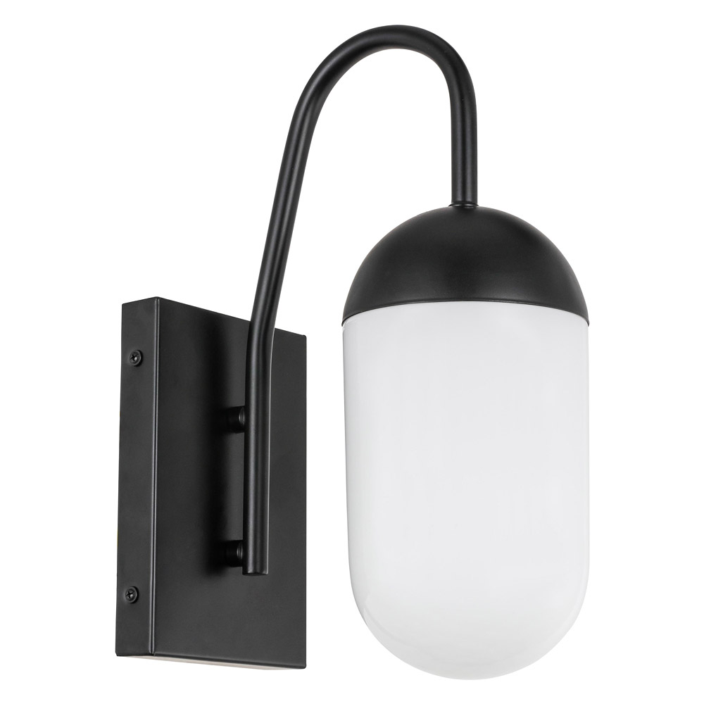 Elegant Wall Sconce - Black/Matte Glass (LD6169BK)