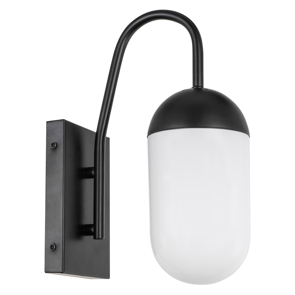 Elegant Wall Sconce - Black/Matte Glass (LD6169BK)