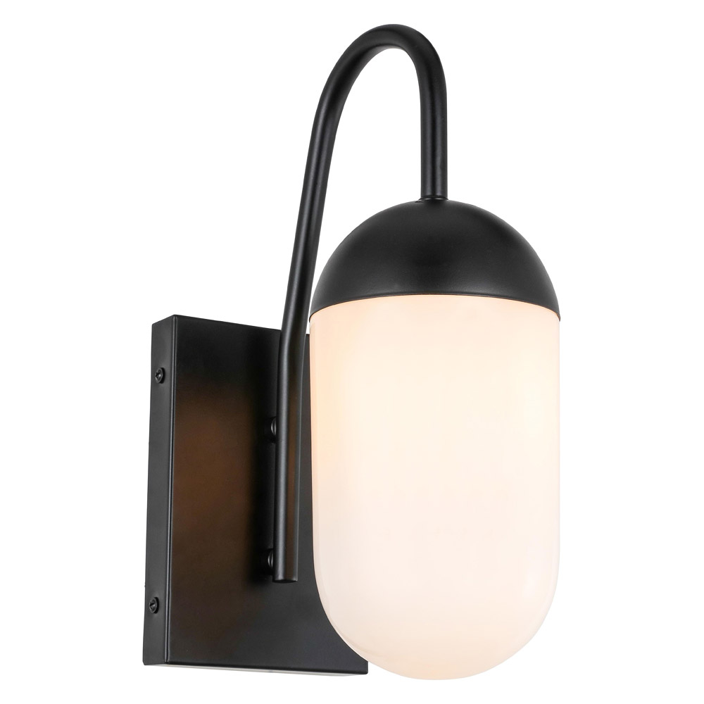 Elegant Wall Sconce - Black/Matte Glass (LD6169BK)