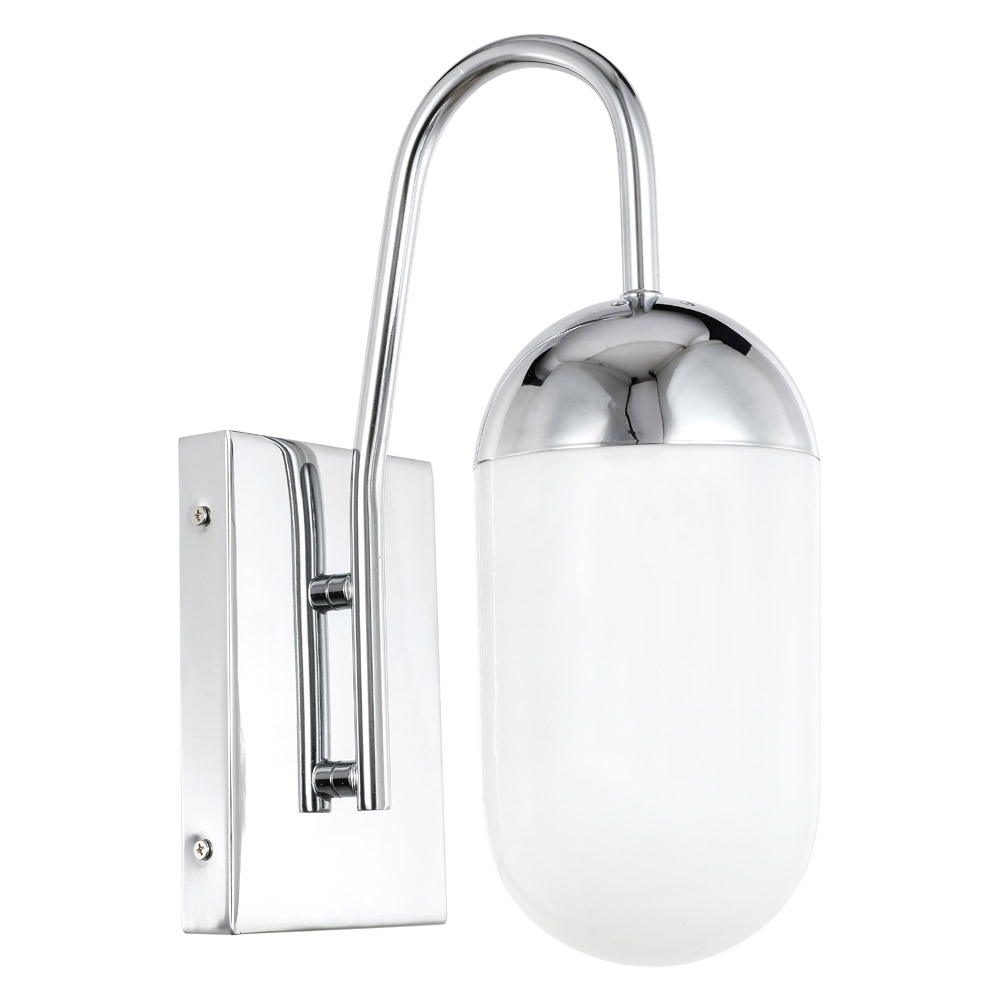 Elegant Wall Sconce - Chrome/Matte Glass (LD6171C)