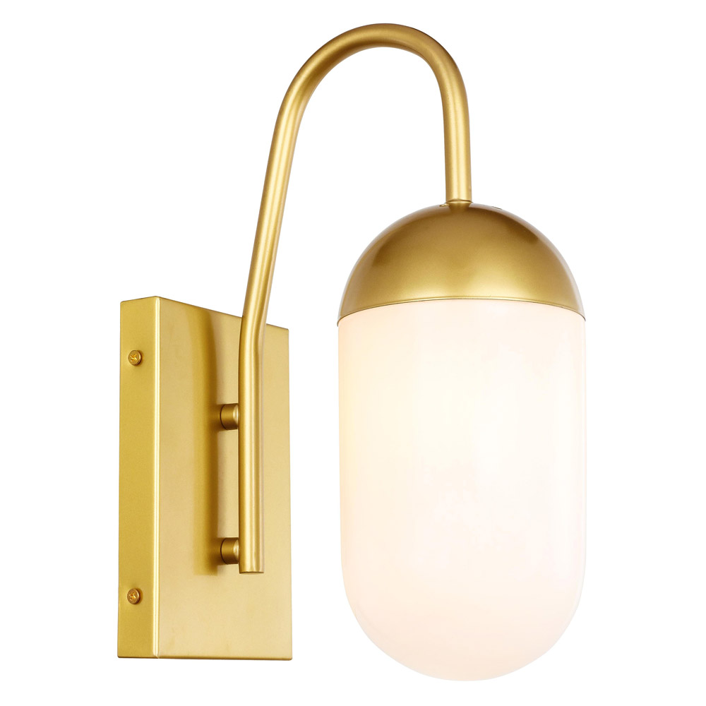 Elegant Wall Sconce - Brass/Matte Glass (LD6173BR)