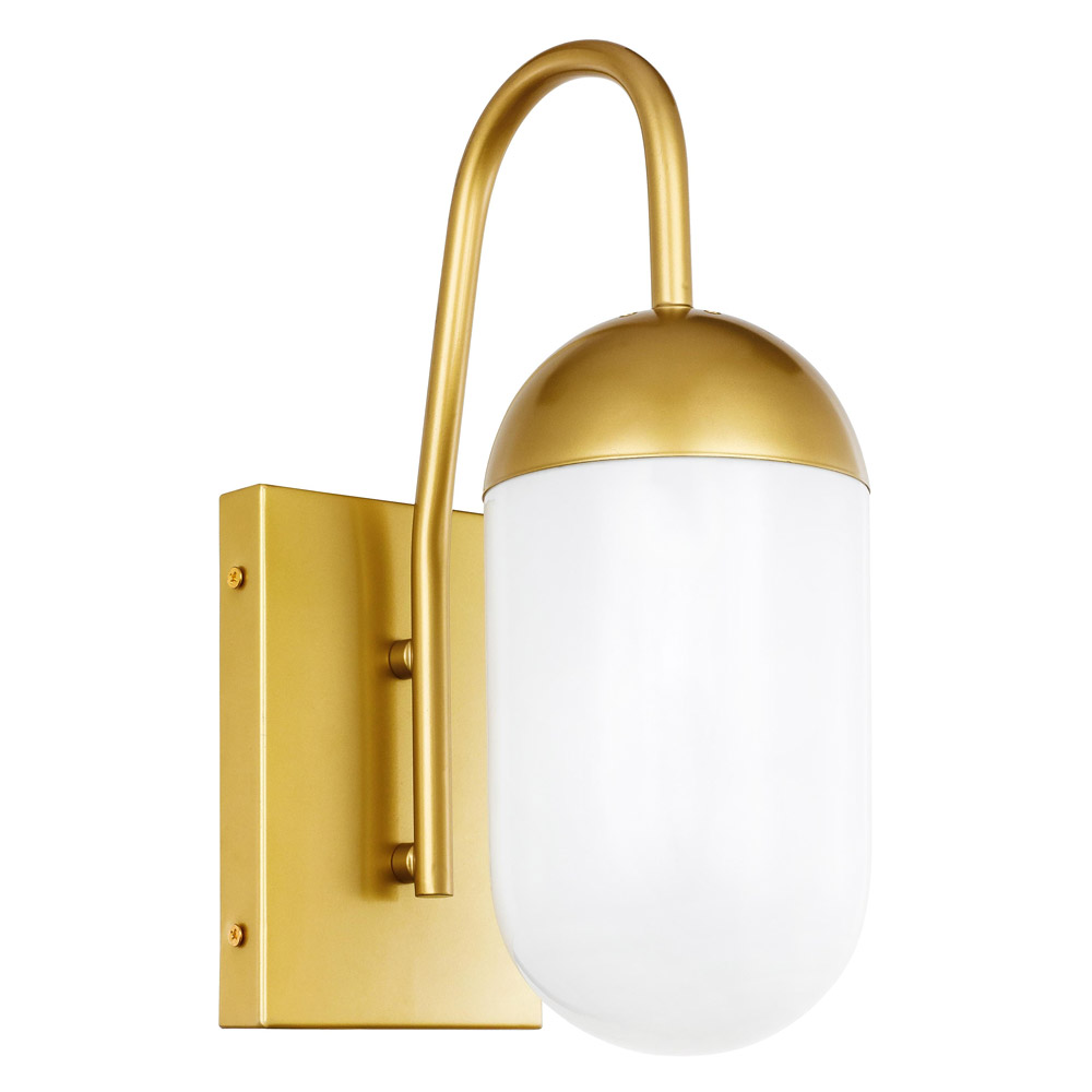 Elegant Wall Sconce - Brass/Matte Glass (LD6173BR)