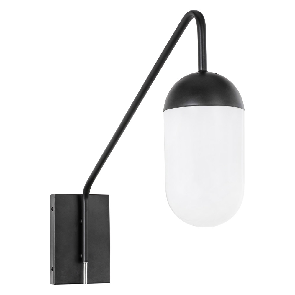 Elegant Wall Sconce - Black/Matte Glass (LD6175BK)