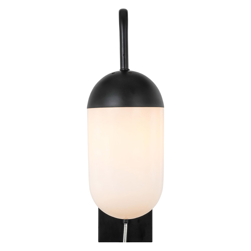 Elegant Wall Sconce - Black/Matte Glass (LD6175BK)