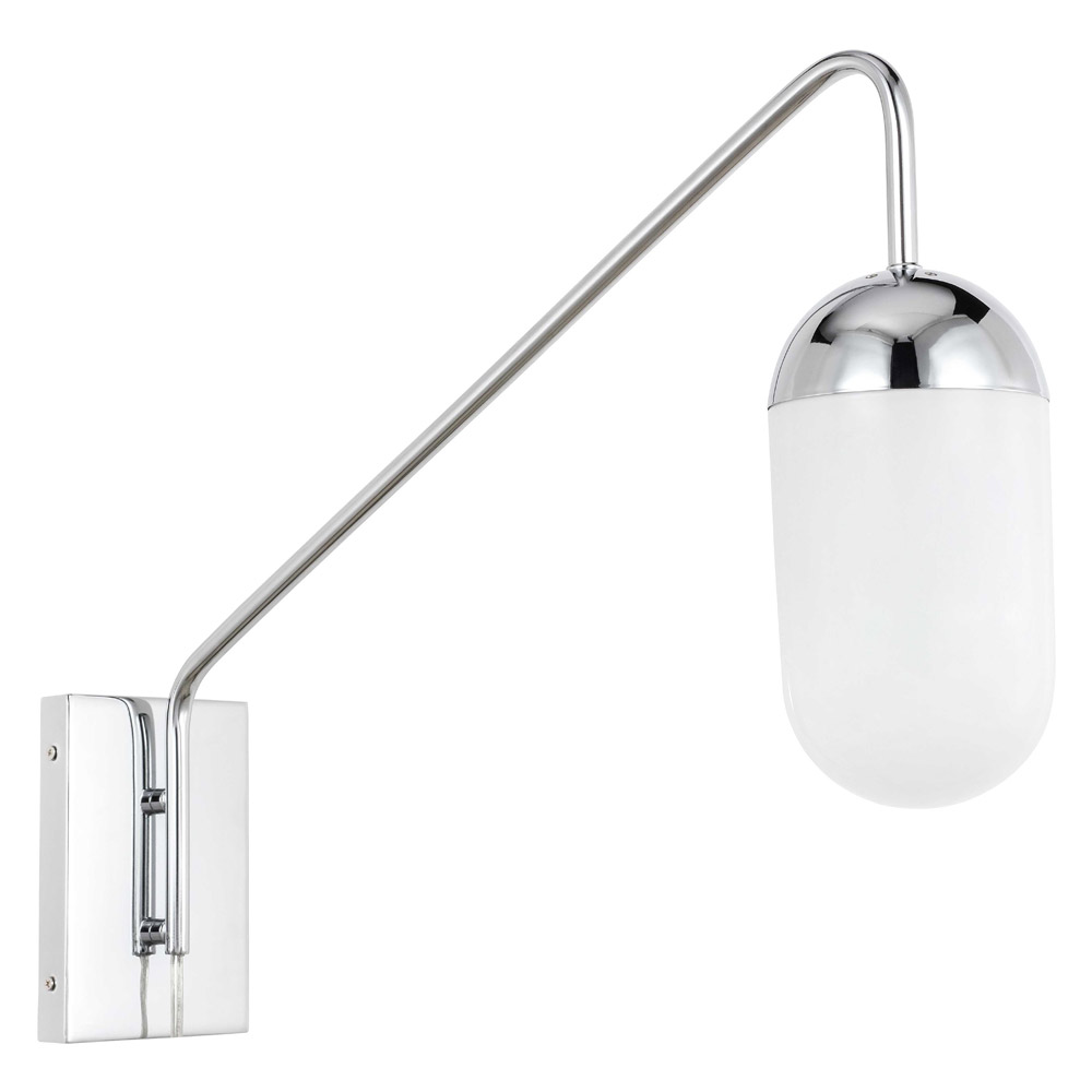 Elegant Wall Sconce - Chrome/Matte Glass (LD6177C)