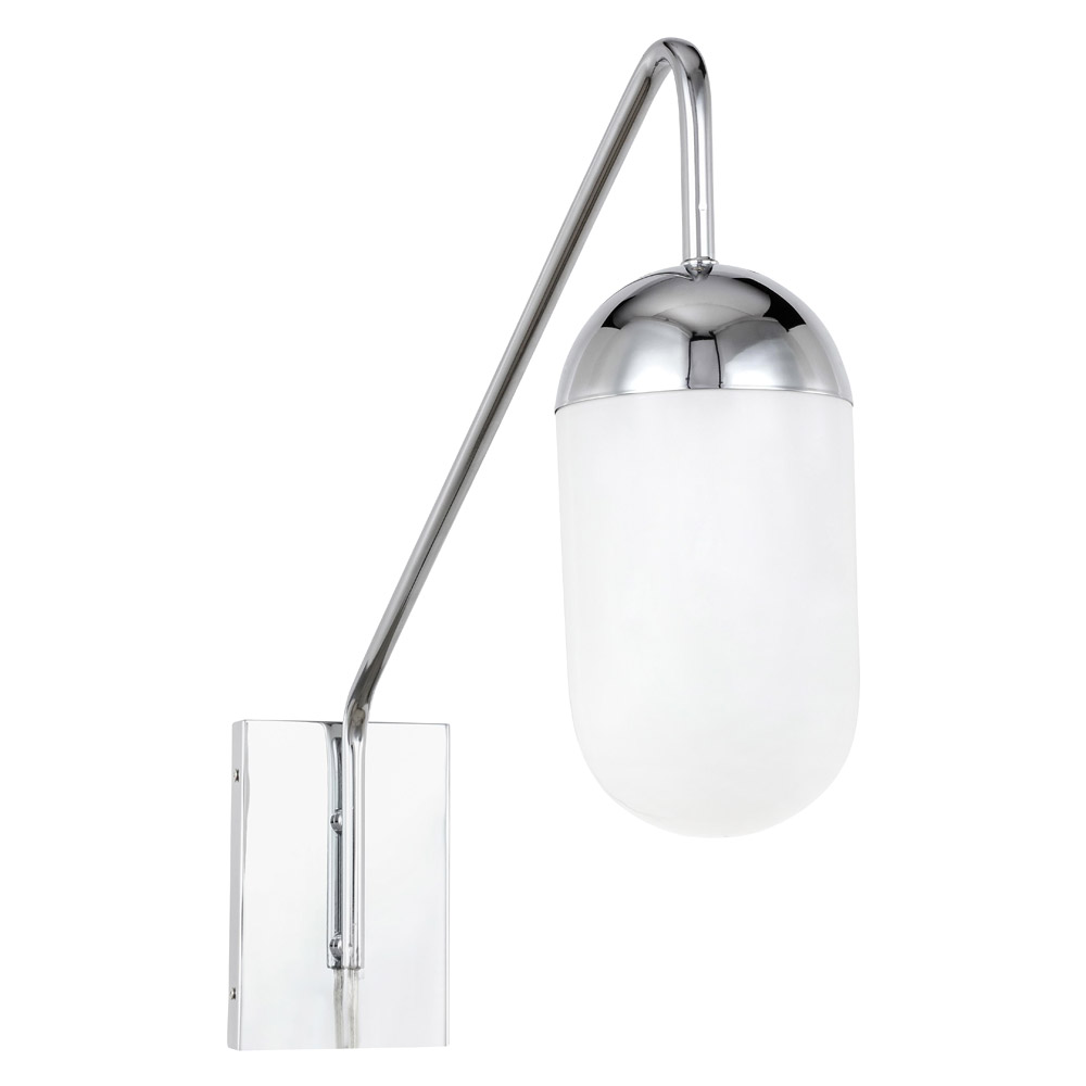 Elegant Wall Sconce - Chrome/Matte Glass (LD6177C)