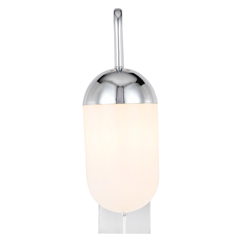 Elegant Wall Sconce - Chrome/Matte Glass (LD6177C)