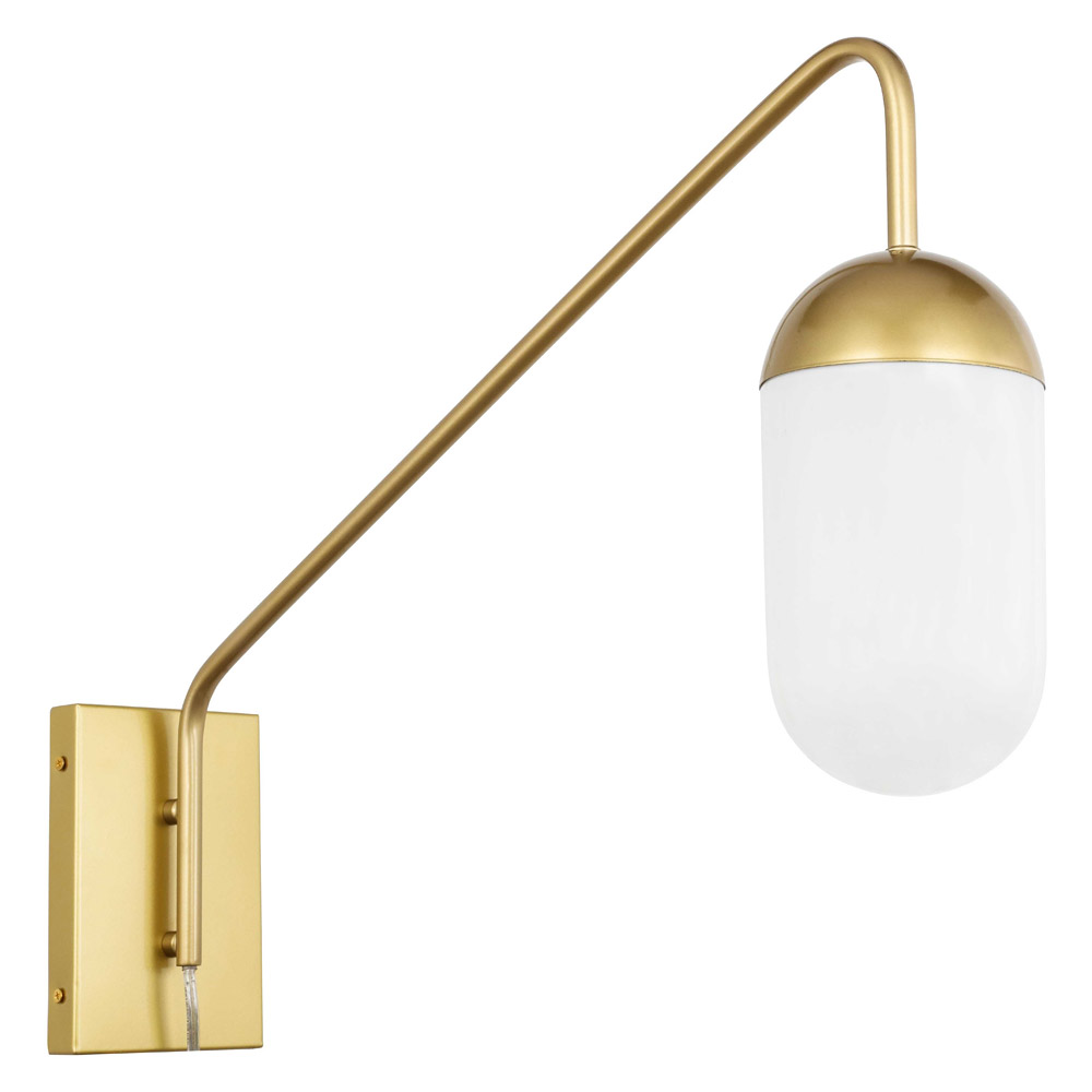 Elegant Wall Sconce - Brass/Matte Glass (LD6179BR)