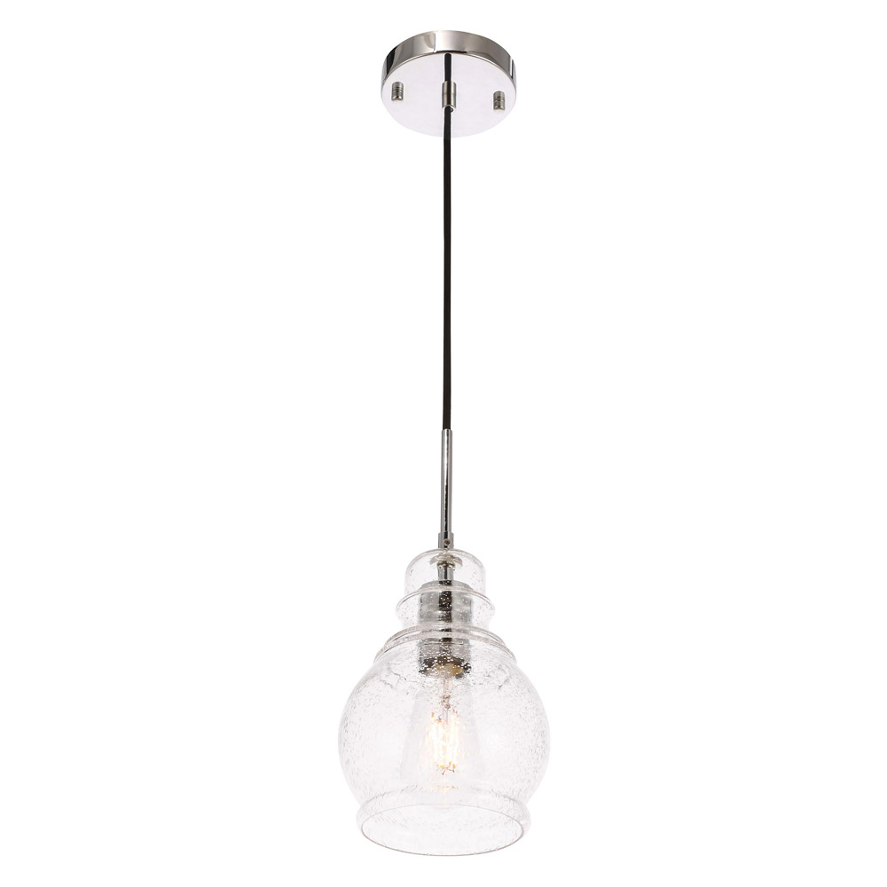 Elegant Pendant Light - Chrome, L 6.25" (LD6202C)