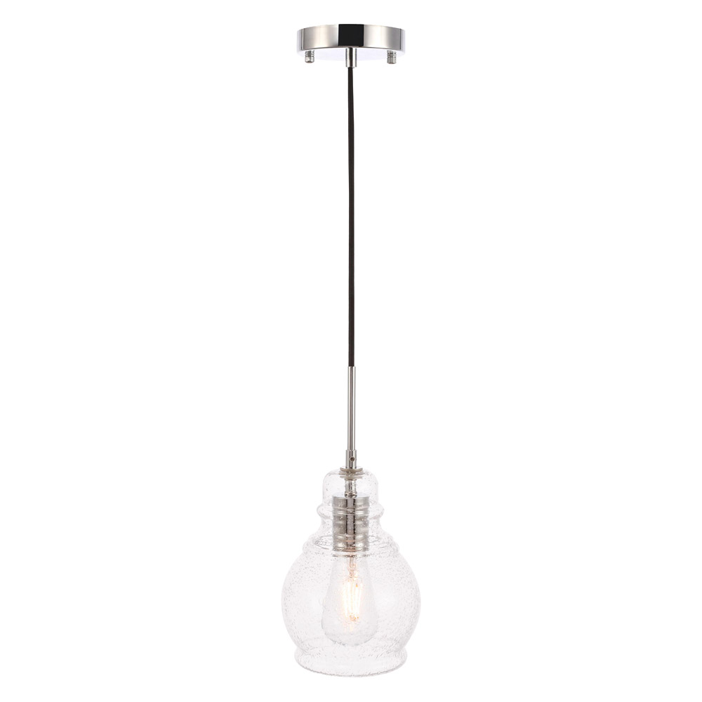 Elegant Pendant Light - Chrome, L 6.25" (LD6202C)