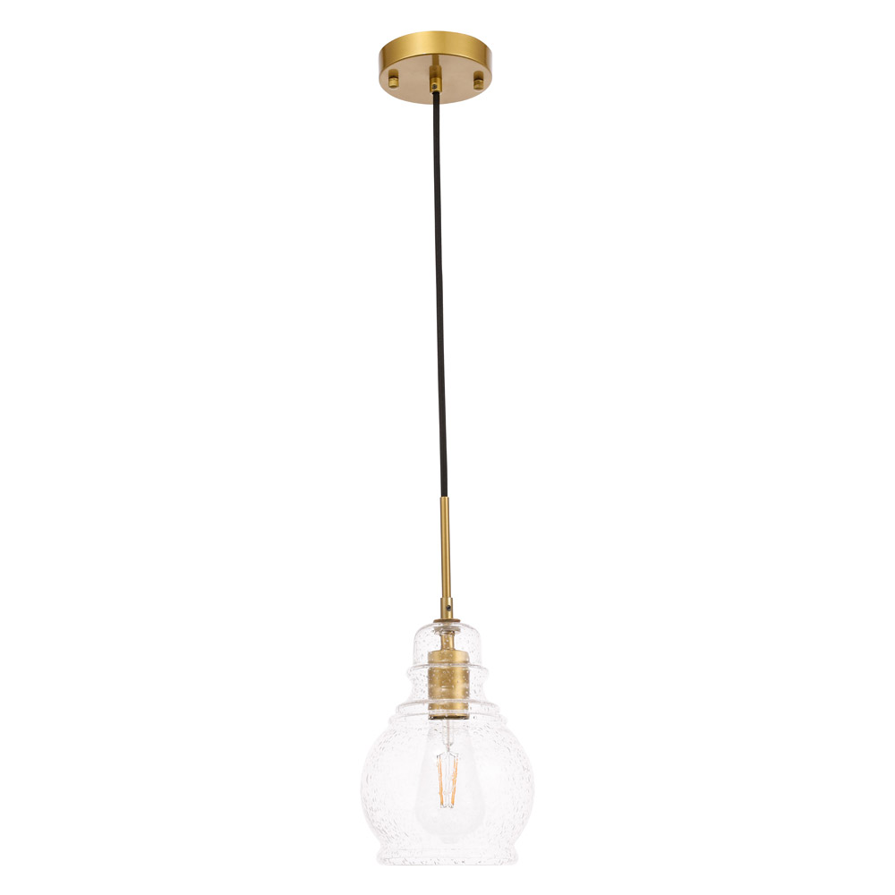 Elegant Pendant Light - Brass, L 6.25" (LD6203BR)